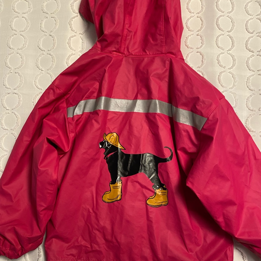 Black dog rain coat for toddler 2T